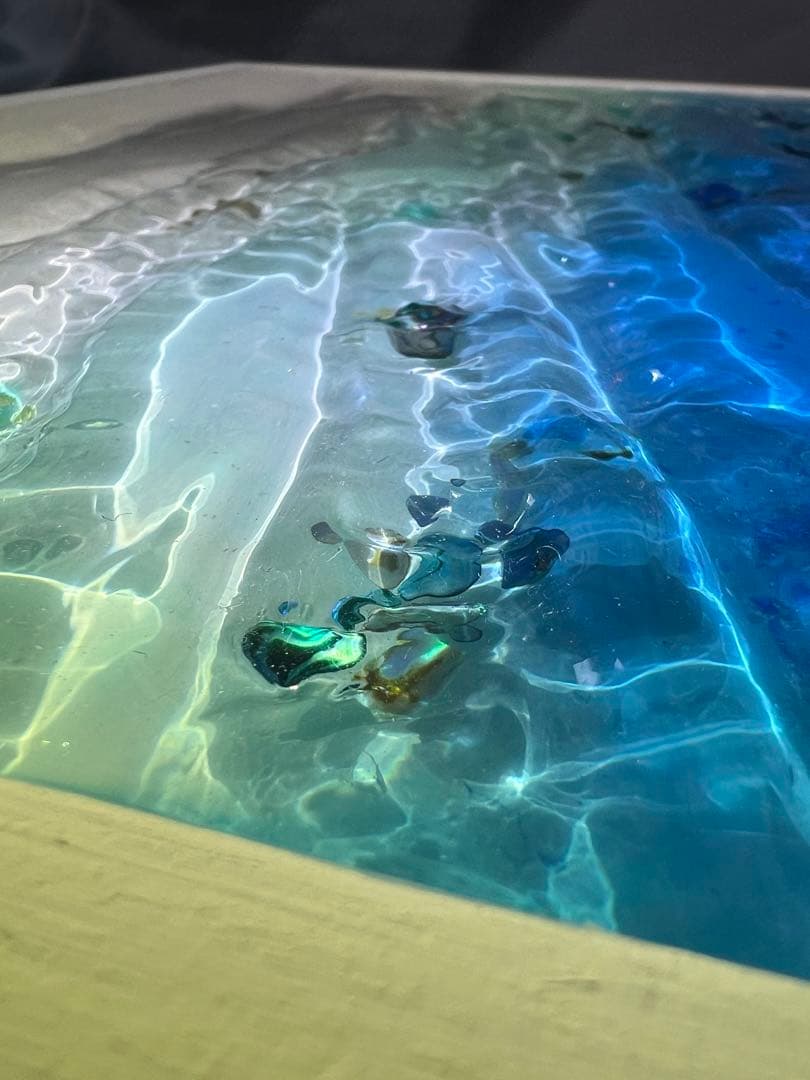 【レジンアート】波紋アート／さざなみクリスタル／B4パネル／オーシャンアート