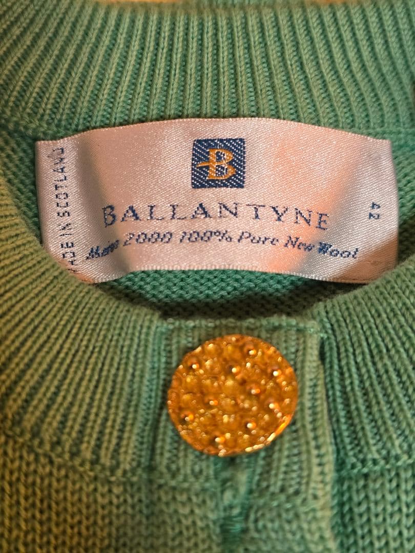 #1864 BALLANTYNE 長袖カーディガン 42インチ ミントグリーン