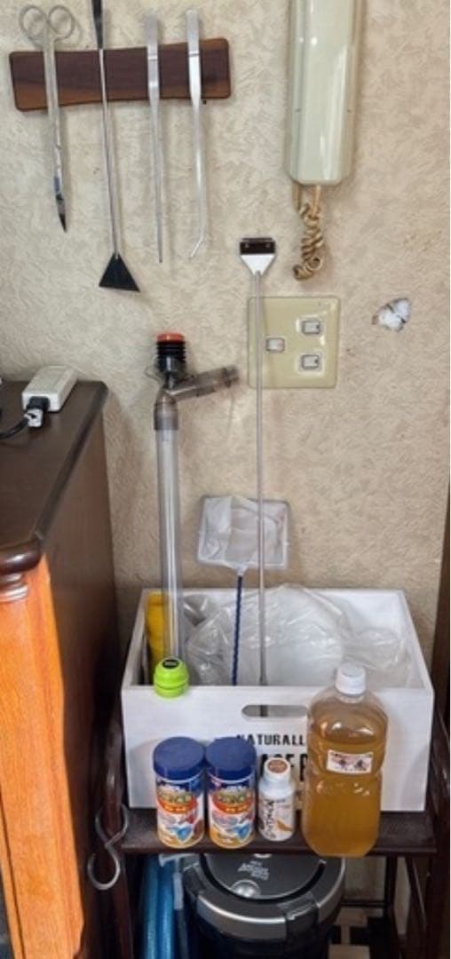 120cm ガラス水槽、メンテナンスセット