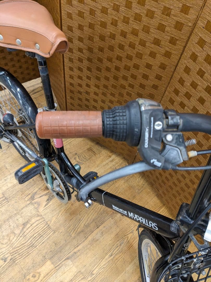 U051 折りたたみ自転車　20インチ　6段変速 オートLEDライト　ブラック