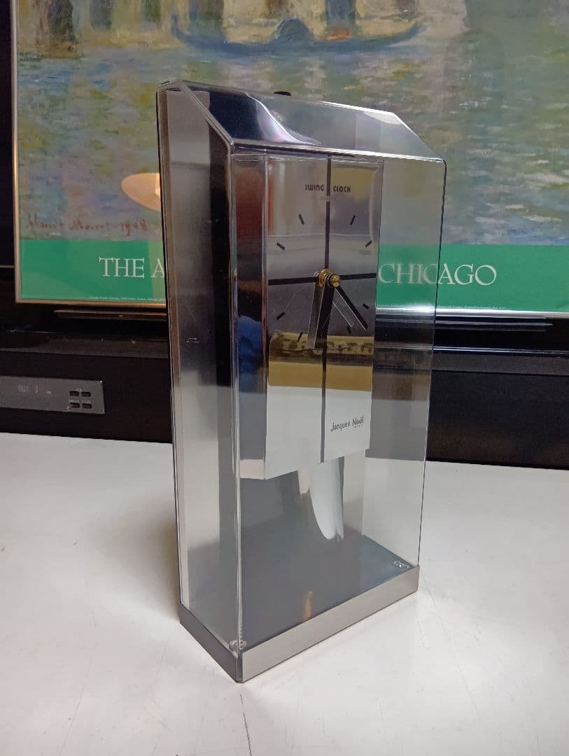1980's　フランス　ジャックノエル　スペースエイジ　メタル　スイングクロック
