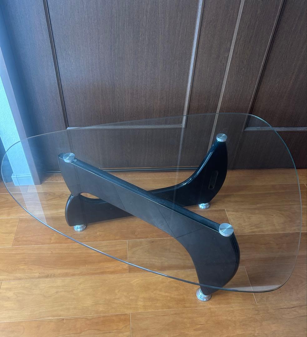 モダンガラステーブル 楕円形