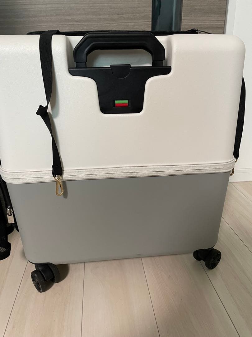 【petico】ペットキャリーケース ホワイトグレー