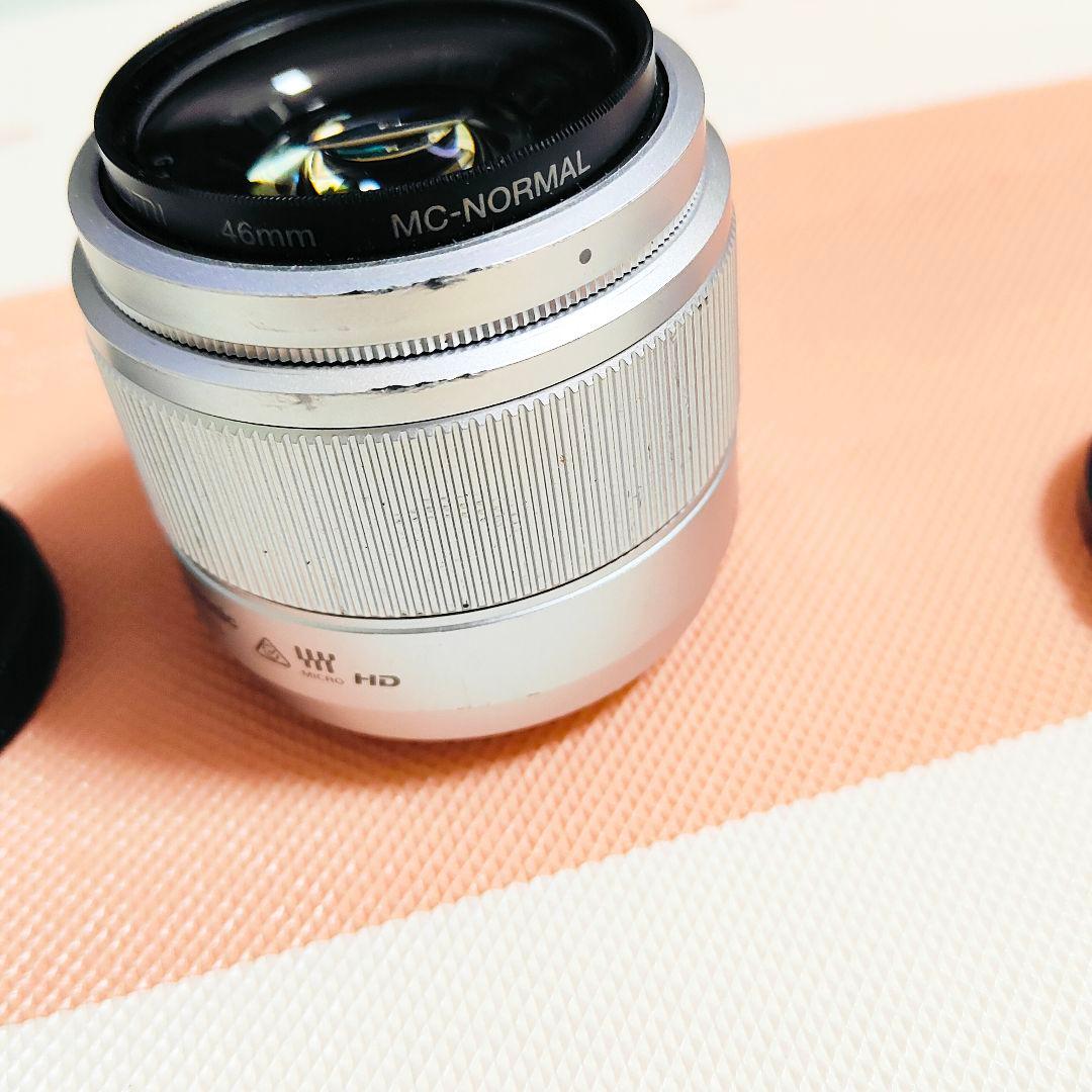 Panasonic 25mm F1.7 レンズ シルバー　H-H025