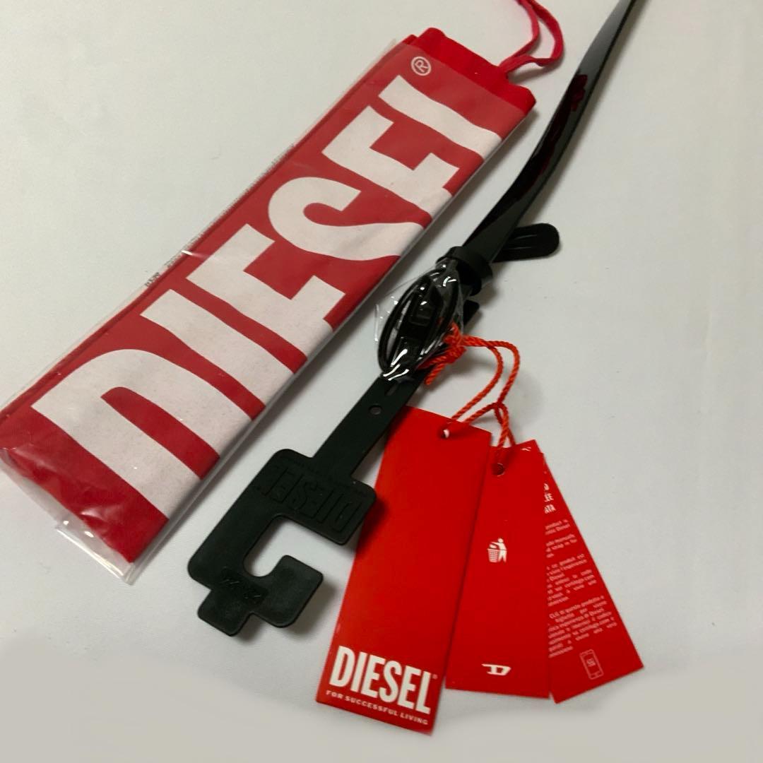 DIESEL　BELT　80　B-PLAY 15　X10323　ロゴ　光沢　新品