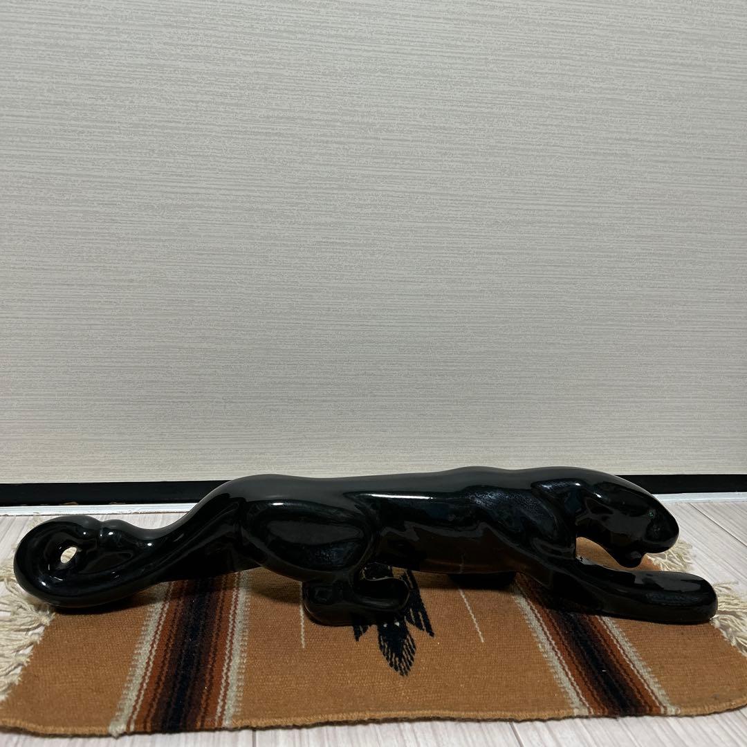 ミッドセンチュリー　ビンテージ黒ヒョウグリーンアイズ　アンティーク　50s