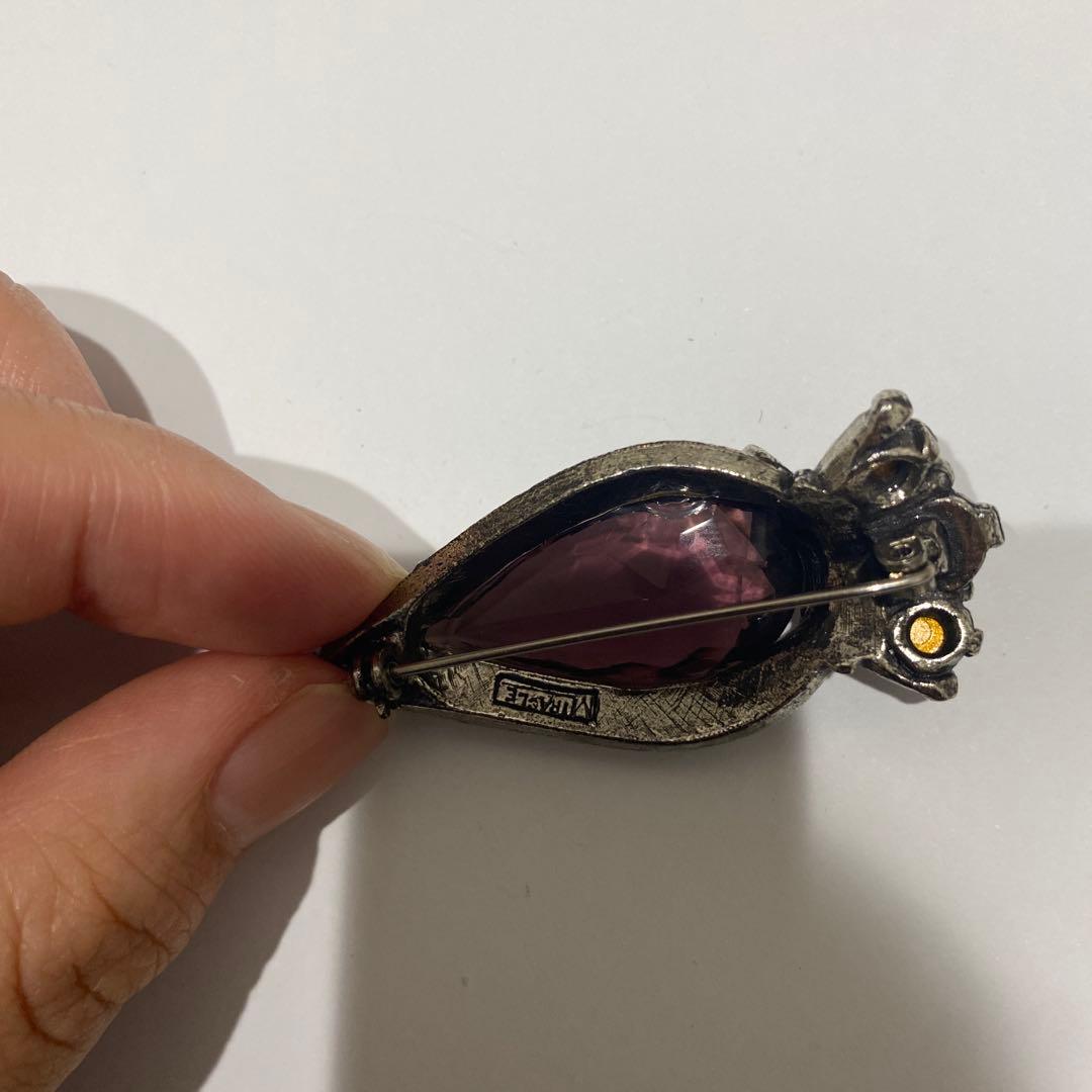 MIRACLE 英国ヴィンテージブローチ　カラーストーン