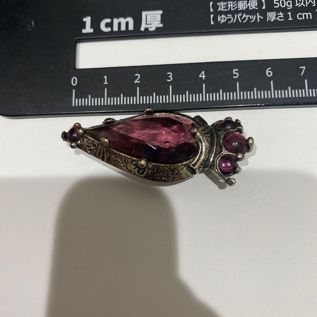 MIRACLE 英国ヴィンテージブローチ　カラーストーン