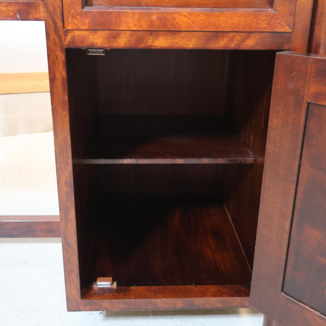 九州民芸家具 つくし工芸 書斎机 袖机 デスク ミズメザクラ無垢材 クラシック