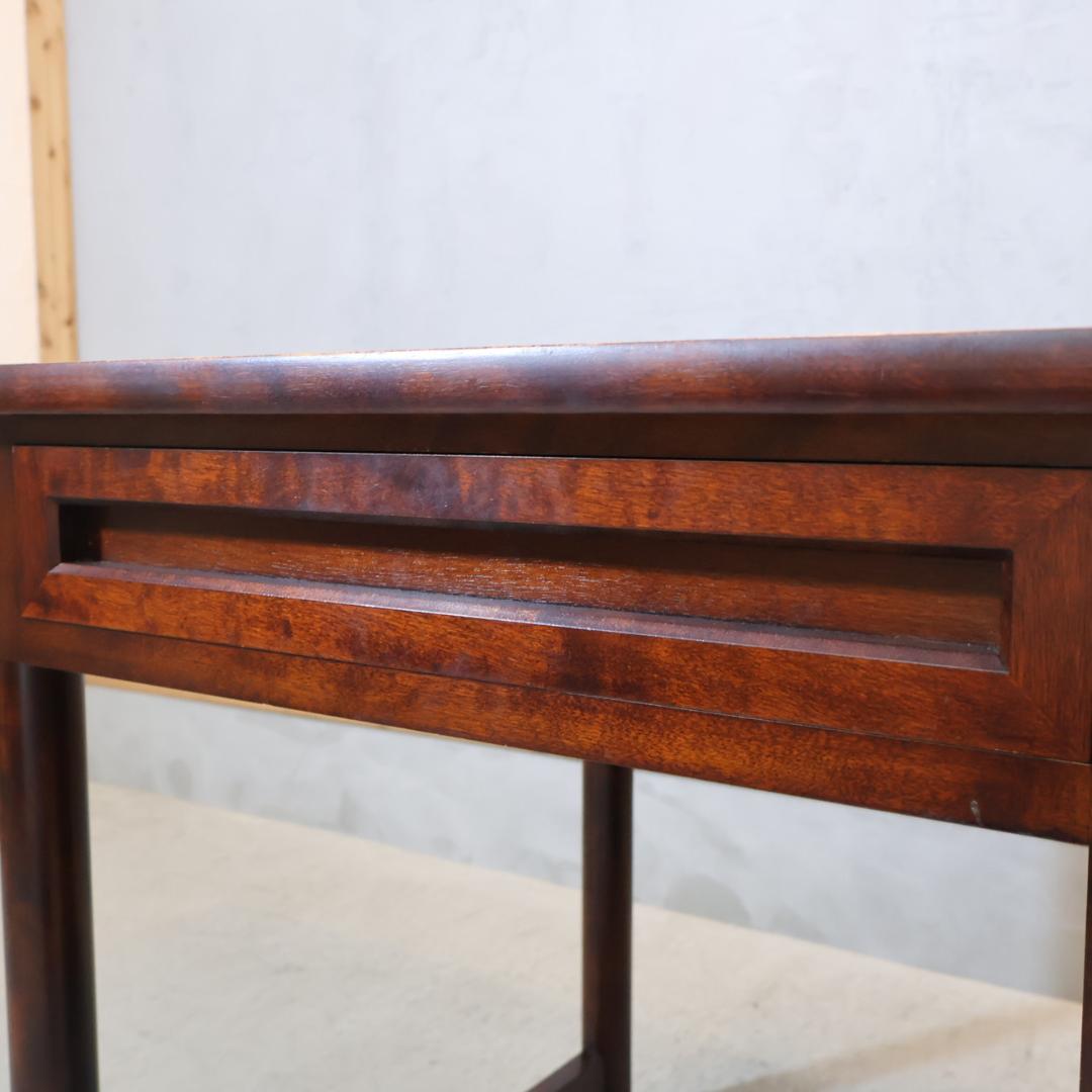 九州民芸家具 つくし工芸 書斎机 袖机 デスク ミズメザクラ無垢材 クラシック