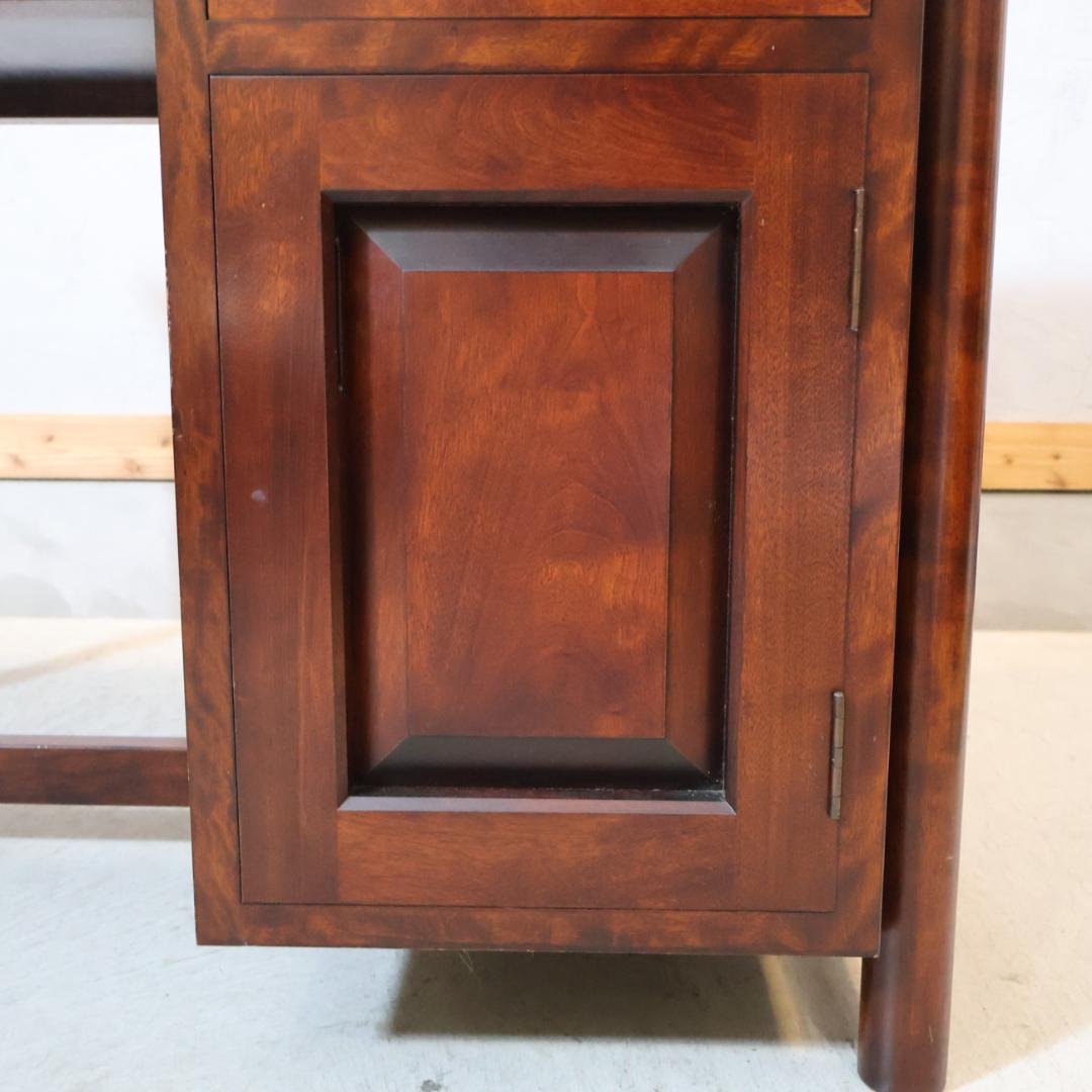 九州民芸家具 つくし工芸 書斎机 袖机 デスク ミズメザクラ無垢材 クラシック