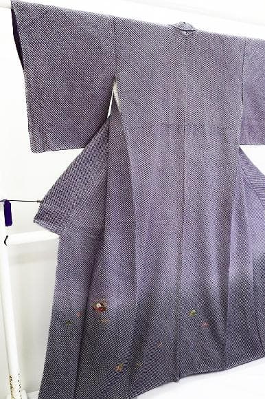 ★専用★未使用品 付け下げ 付下げ 総絞り 紫 刺繍 身丈159cm 裄丈65