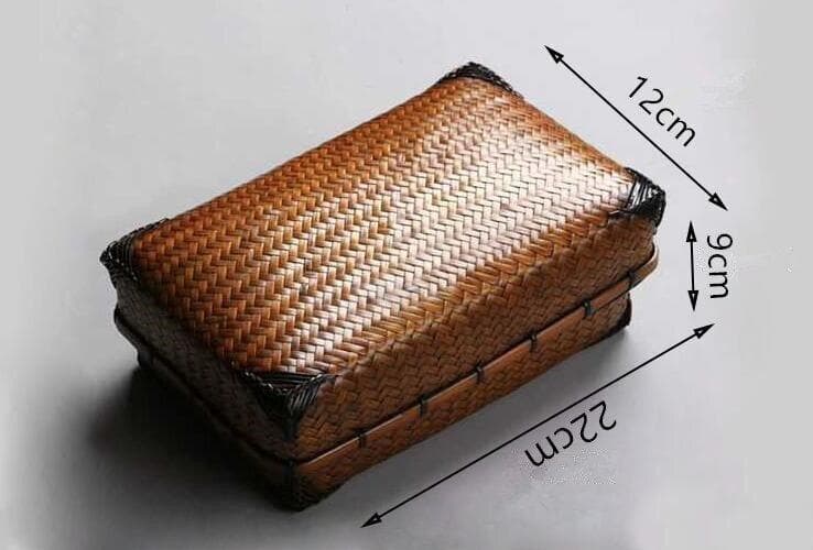 竹製 茶箱 長方形 茶器入れ 収納する 手作り