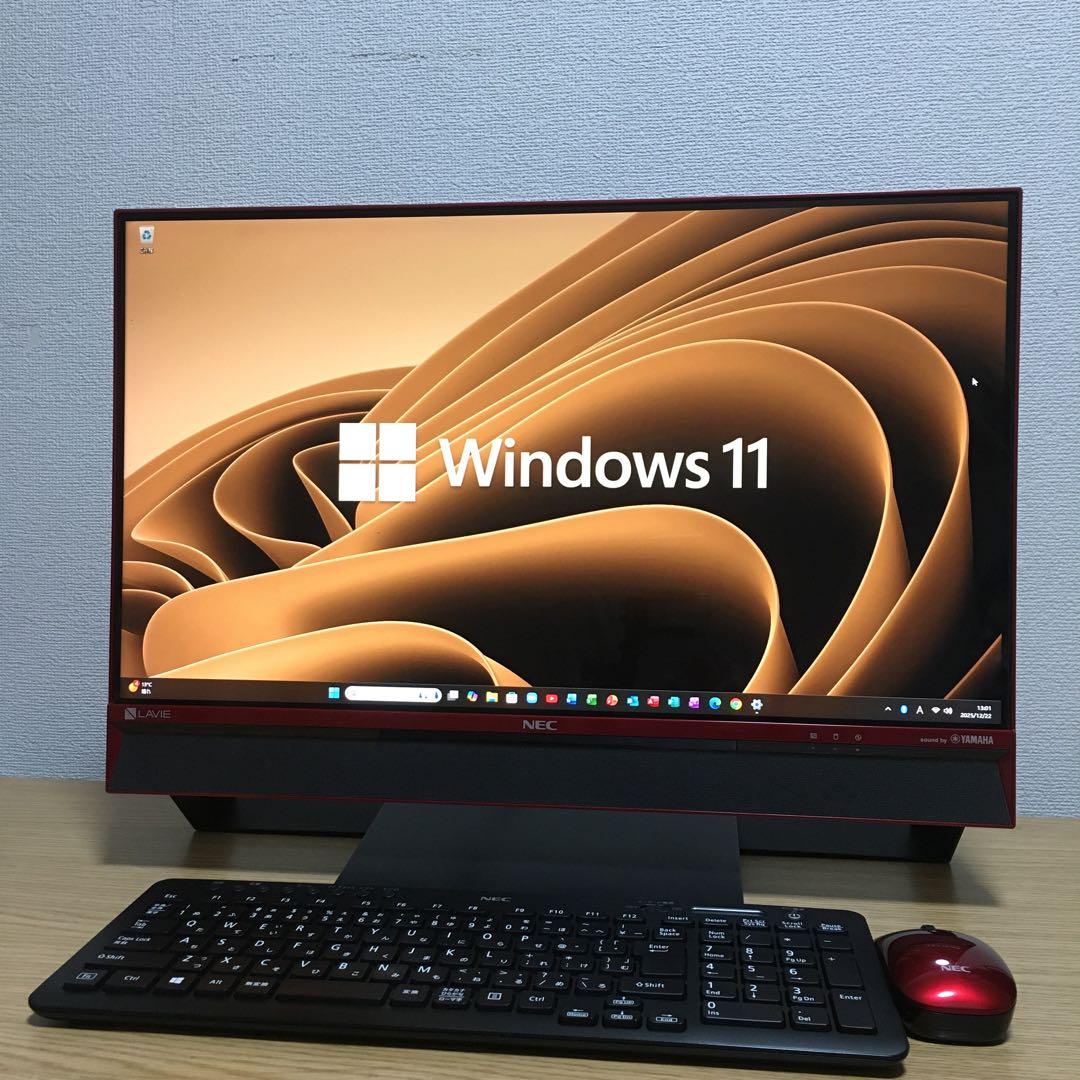 NEC Win11 23.8' モニター 一体型 デスクトップPC フルセット