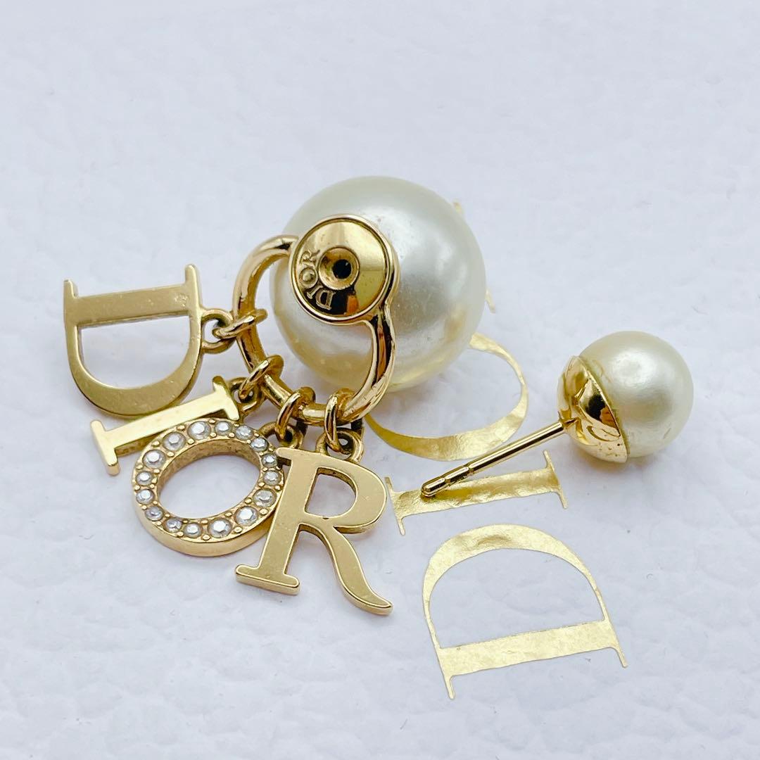 Christian Dior ピアス　トライバル　パール　ストーン　片耳