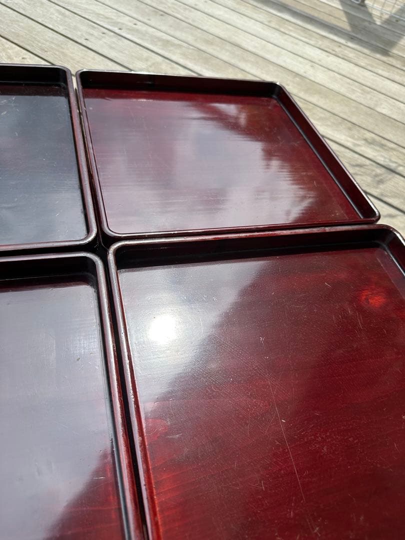 木曽漆器　春慶塗　お膳　8客