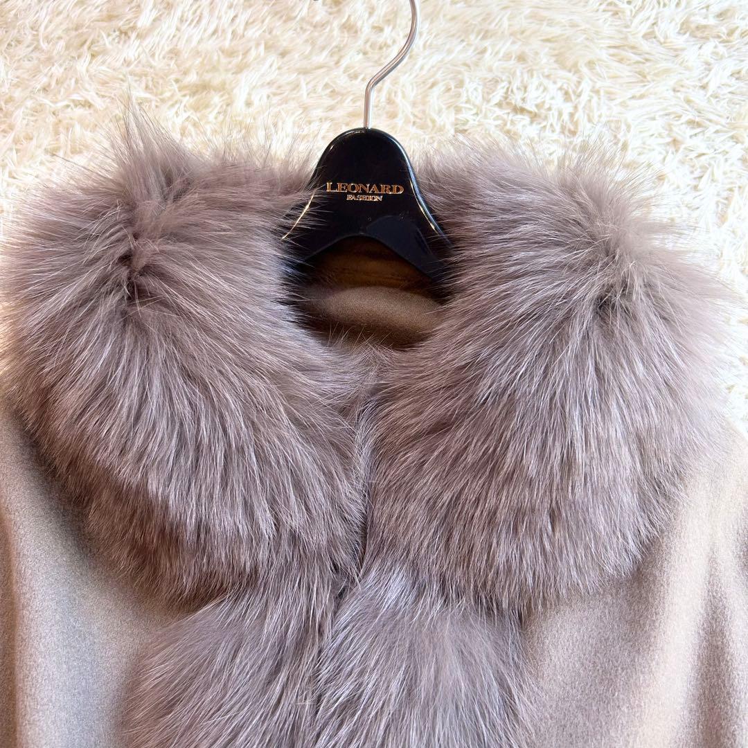 【極美品✨️】SAGAFURS カシミヤ 100% 本毛皮 フォックス ポンチョ