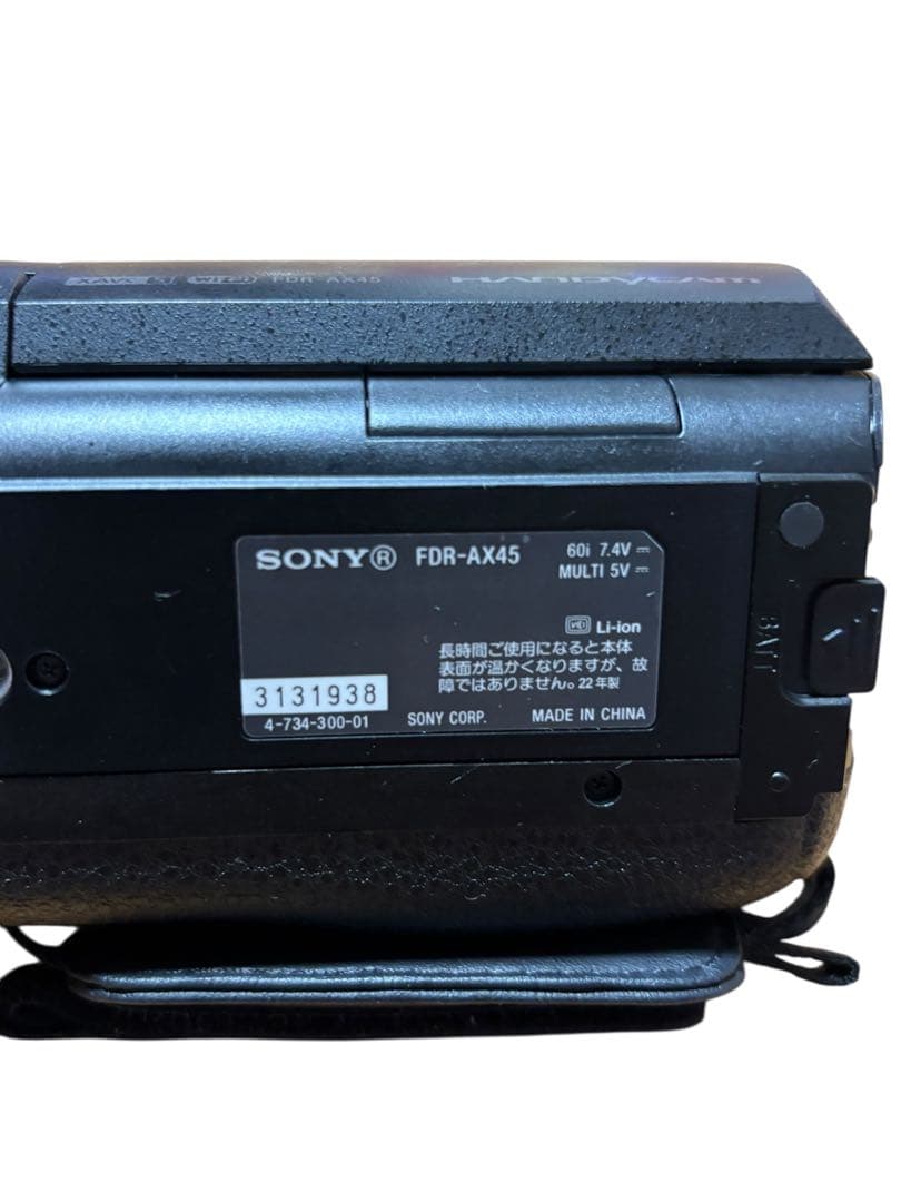 ジャンク SONY 4Kビデオカメラ　FDR-AX45