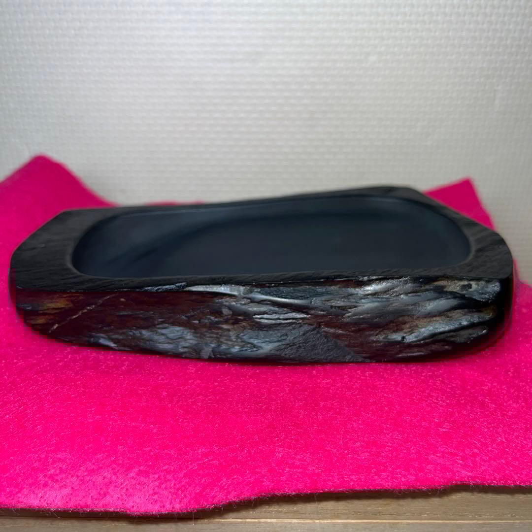 ⭕️超　希少　鍋倉漆象嵌硯　軍鶏を象嵌　女性好み作品　手間かかる