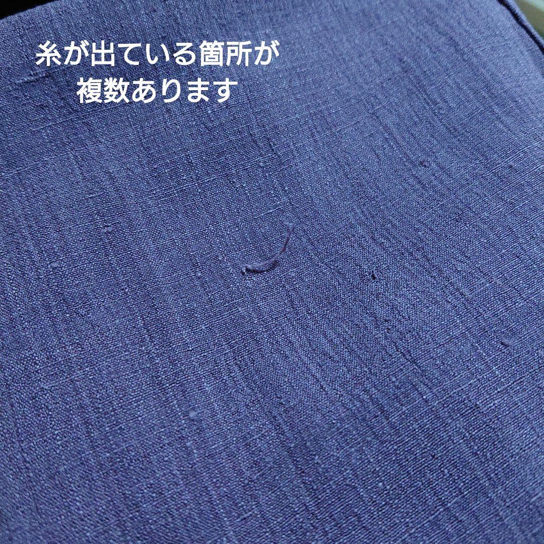 【本場結城縮】色無地 臙脂鼠 縮織