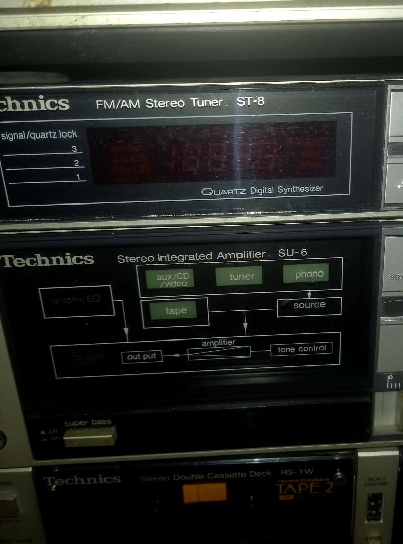 Technics　コンポ　レコードプレーヤー　カセットデッキ　アンプチューナー