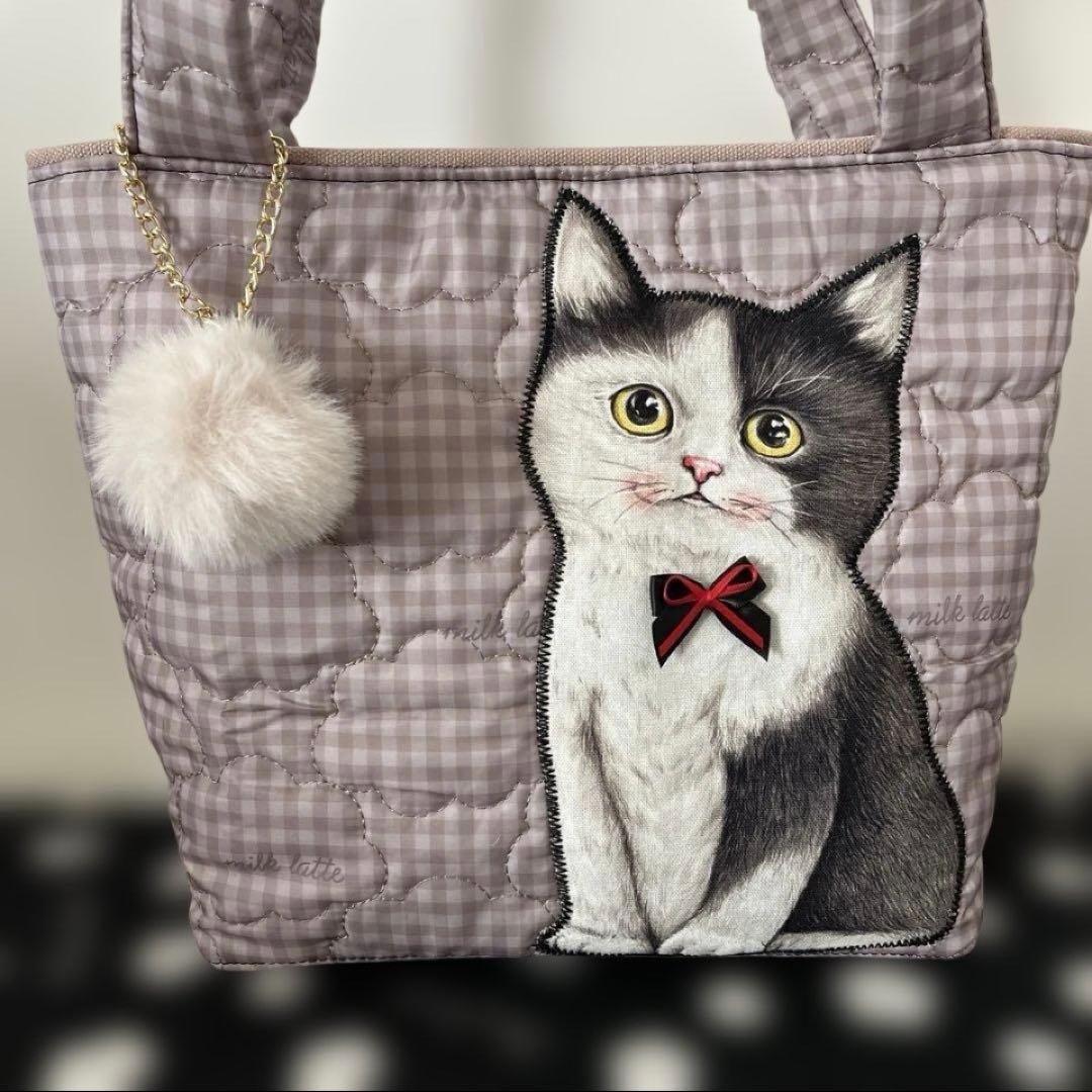 【ご確認中】黒猫コヤンイサムチョン　トートバッグ　　ハンドメイド