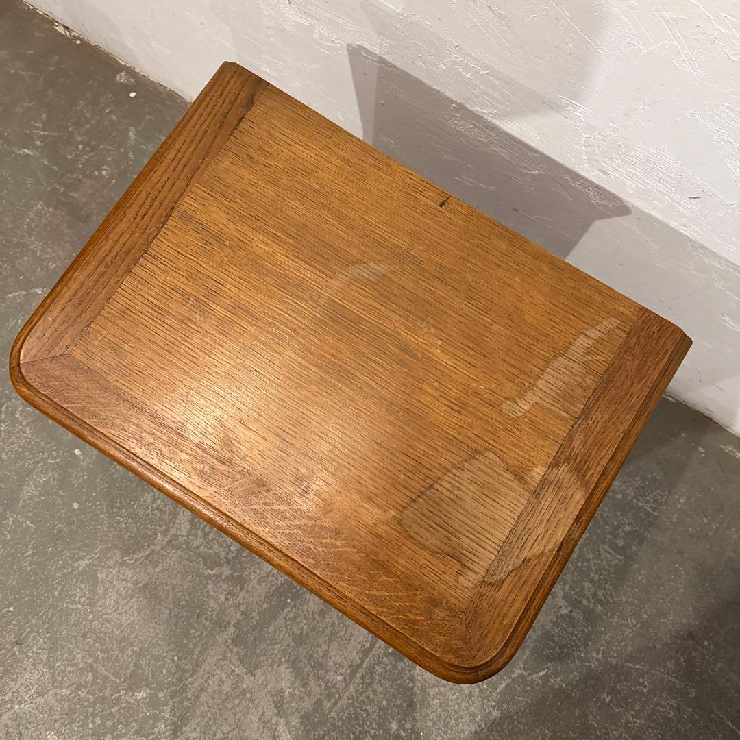 年末年始saleヴィンテージ　木製サイドテーブル　引き出し／扉収納付き　2