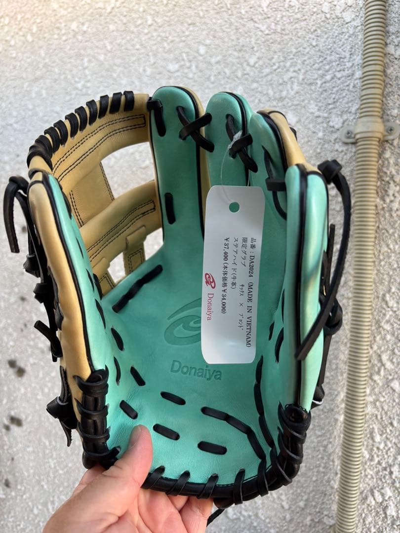 Donaiya 軟式グローブ ベージュ/ミント