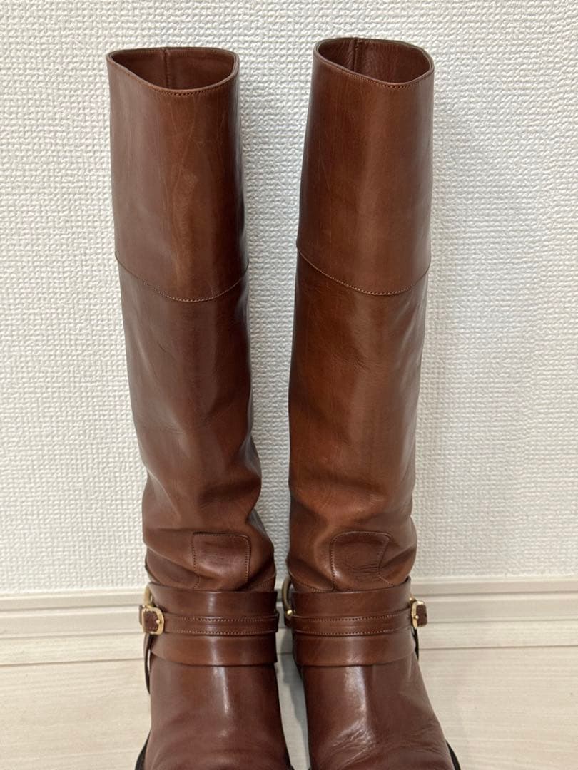 お正月限定価格！SARTORE ジョッキーロングブーツ本革　イタリア製　35.5