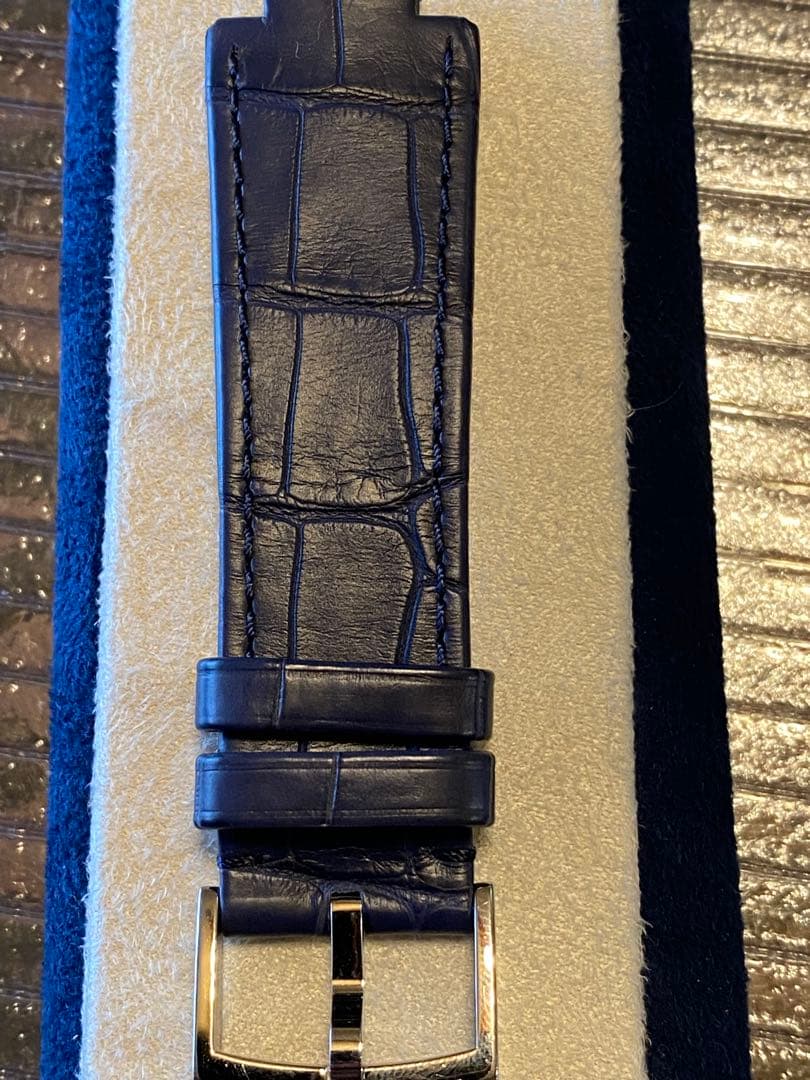ルイヴィトン　タンブール【高級クロコダイル革】ベルト L サイズ(美品)ネイビー