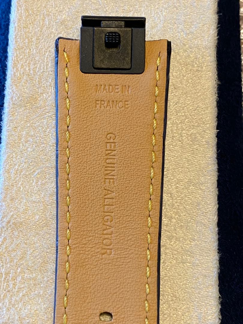 ルイヴィトン　タンブール【高級クロコダイル革】ベルト L サイズ(美品)ネイビー