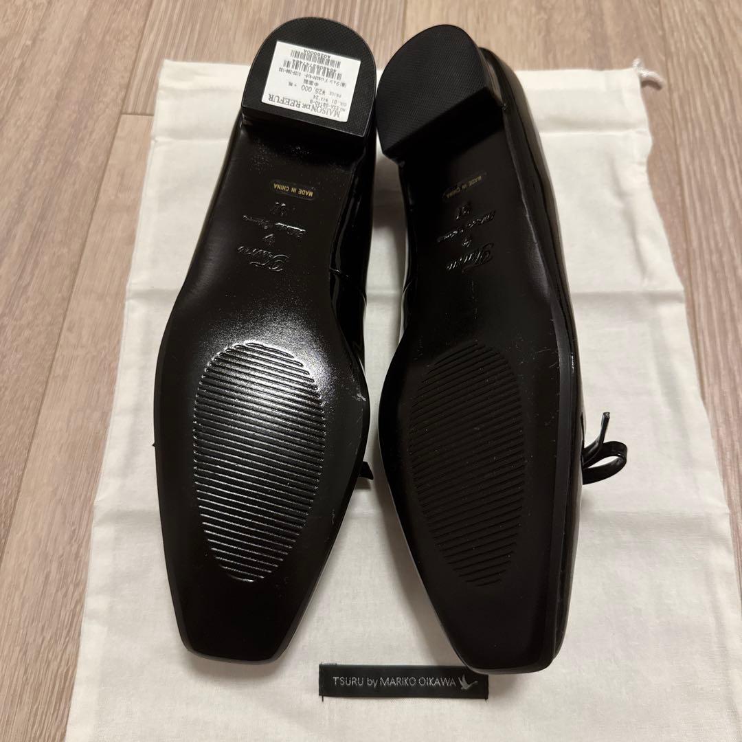 未使用美品　エナメルフラットパンプス37