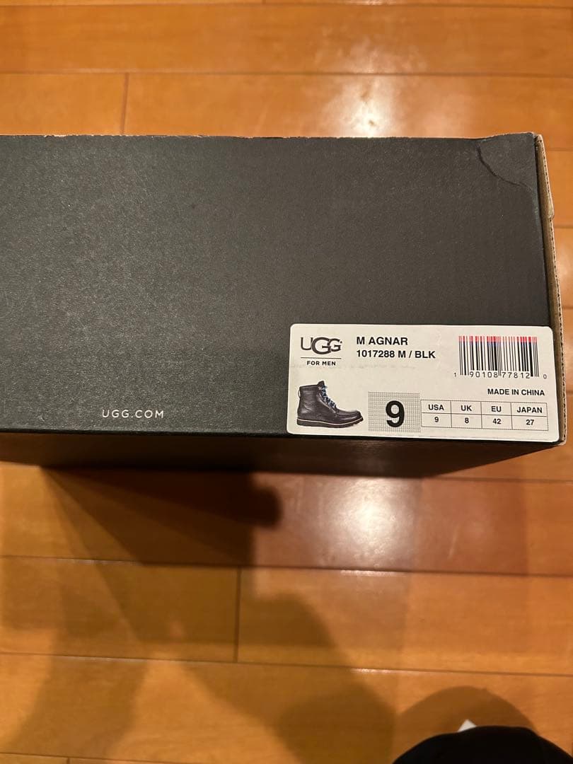 超美品！UGG AGNAR 防水 メンズブラックブーツ