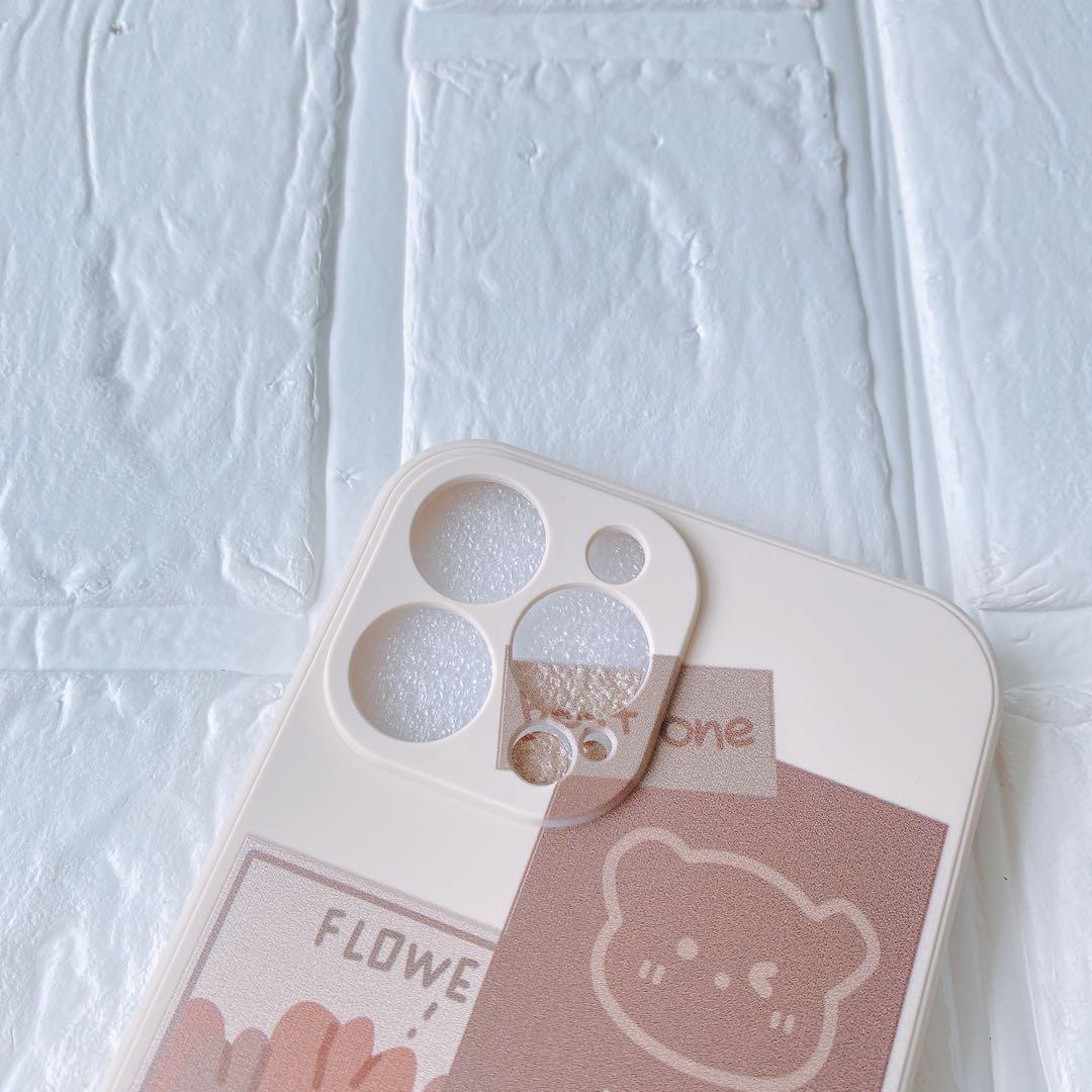 iPhone 13 Pro Max ケース かわいい　クマ　漫画　ソフトシリコン