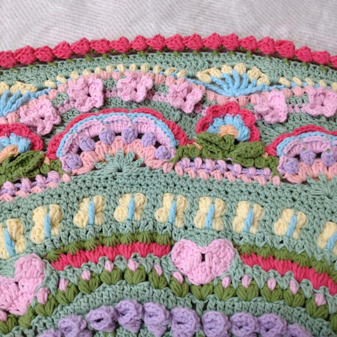 ミュゲ様オーダー専用 フラワーガーデンマンダラブランケット