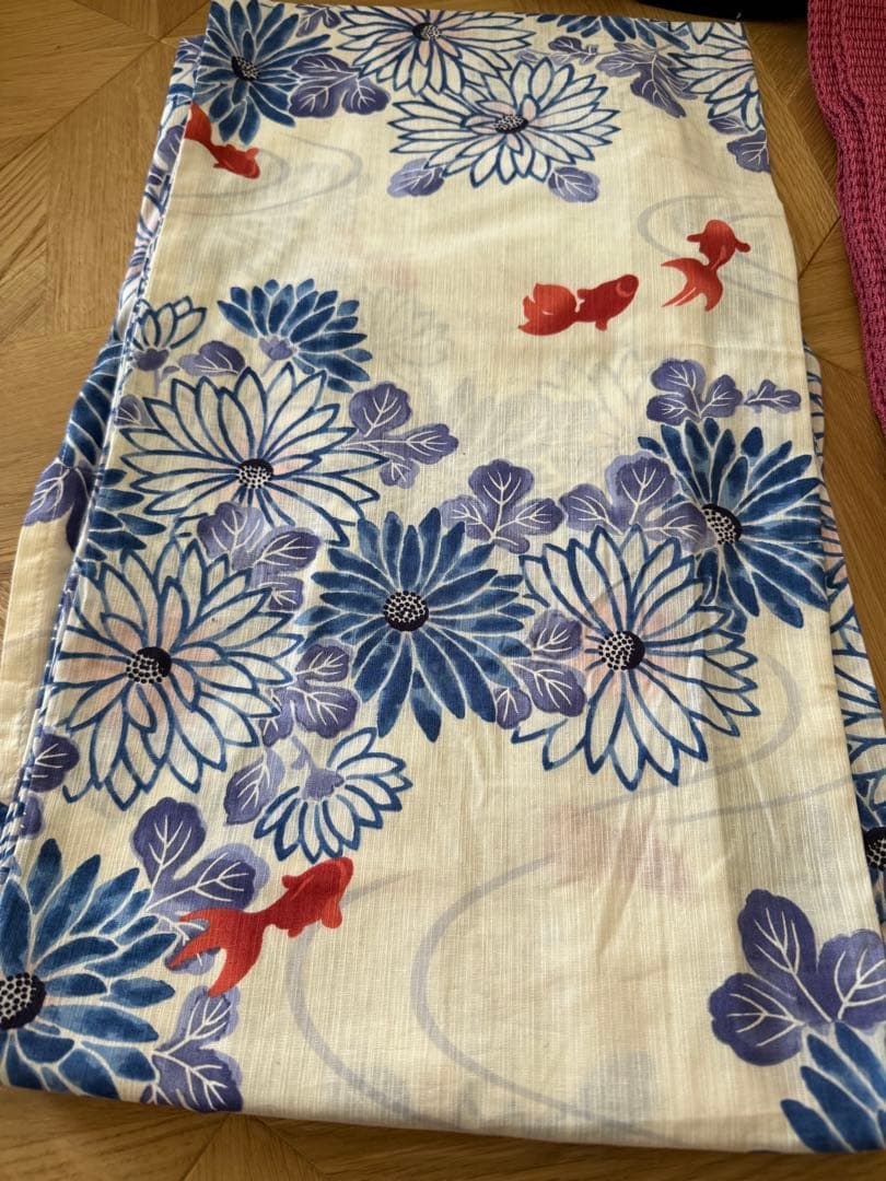 江戸金魚 高級変わり織り浴衣セット 4点セット