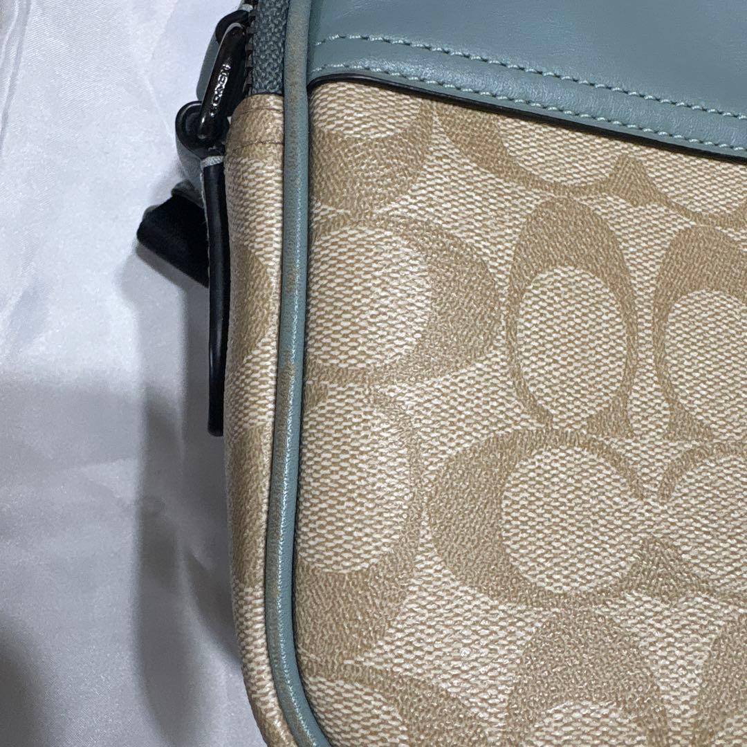 COACH ショルダーバッグ ベージュ/水色