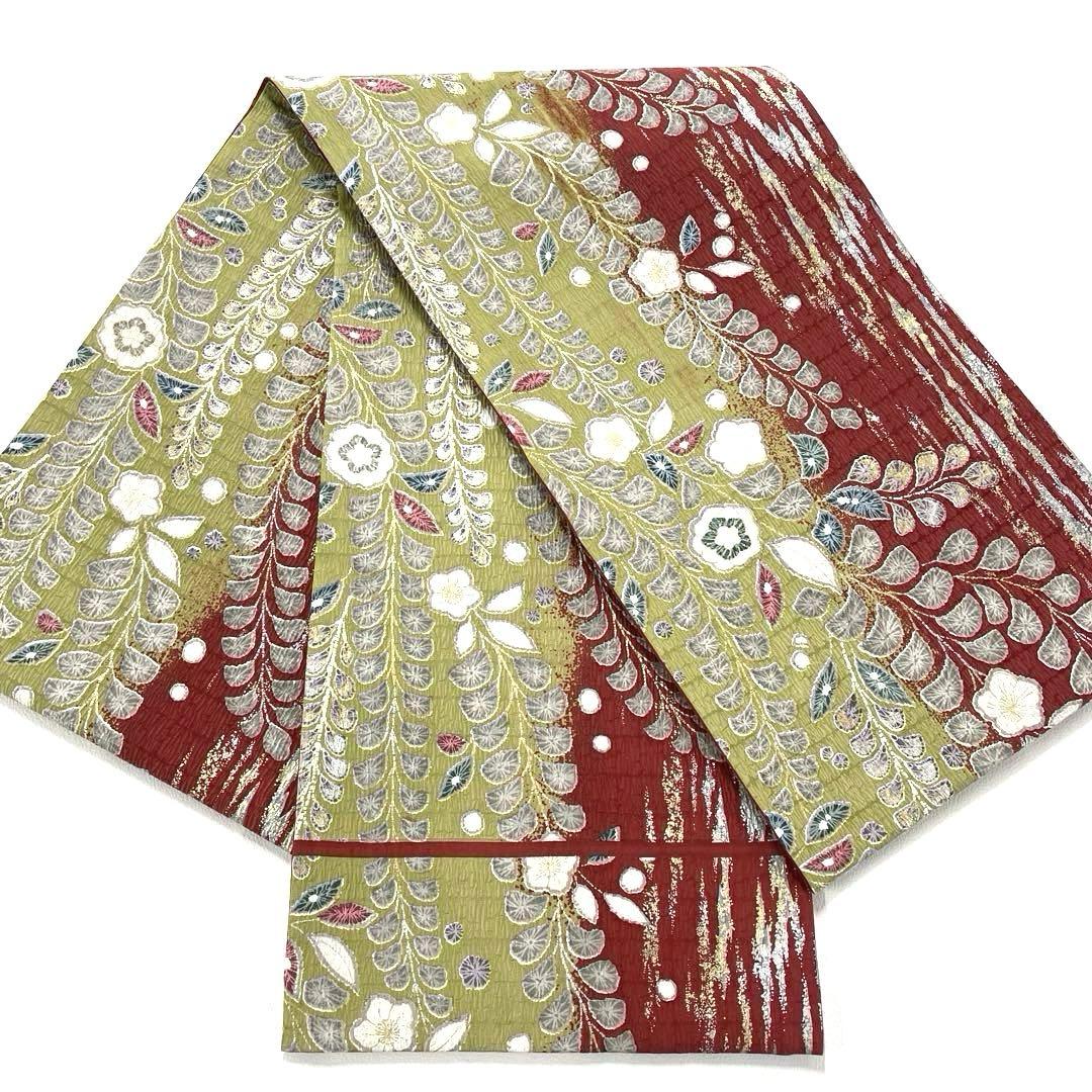 専用帯5893 5925 二点セット ●高級 正絹 全通 袋帯 辻ヶ花