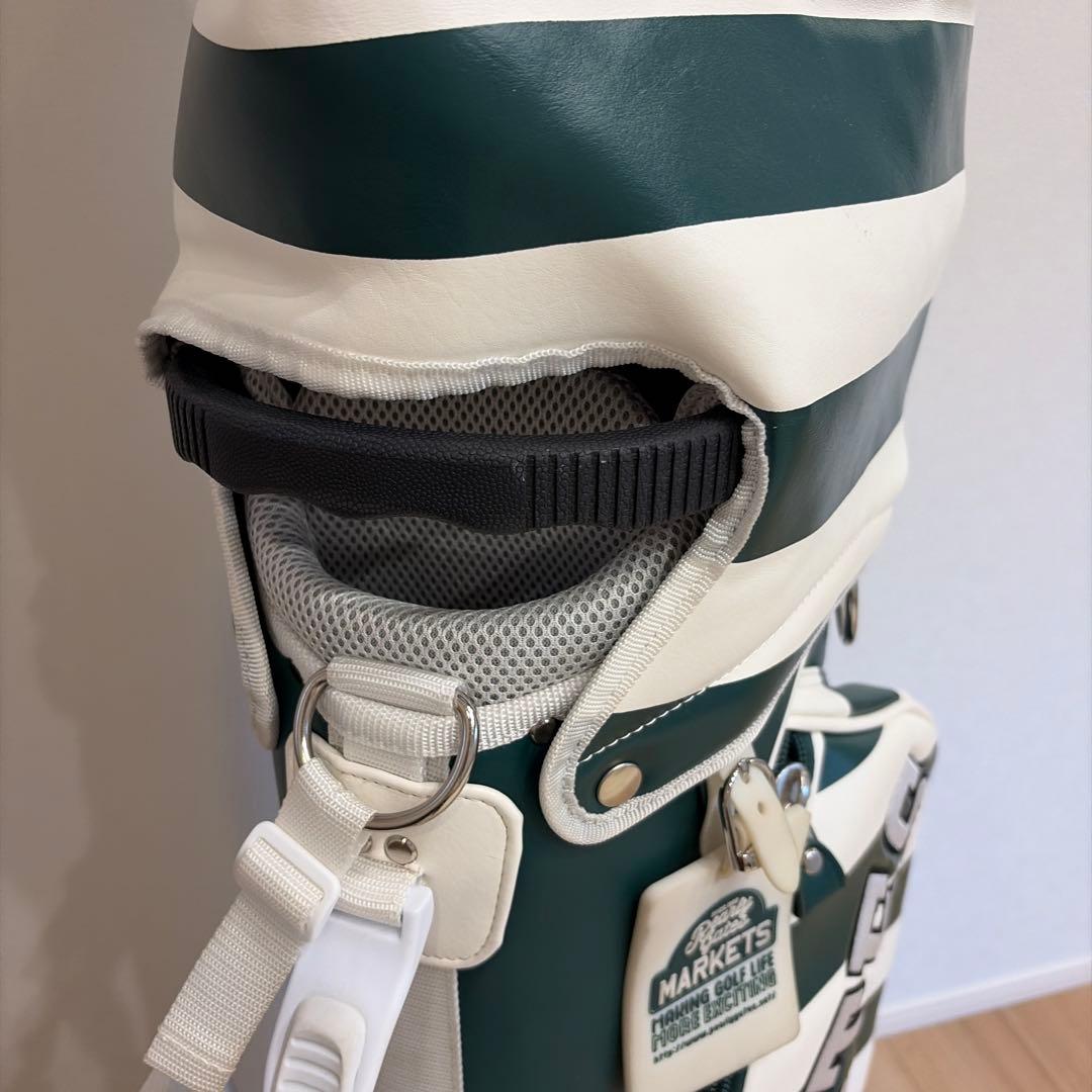 パーリーゲイツ　マーケット　ボーダー　グリーン　スタンドキャディバッグ