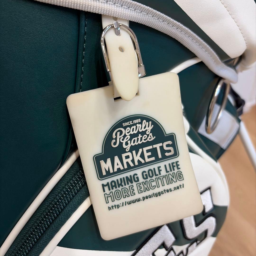 パーリーゲイツ　マーケット　ボーダー　グリーン　スタンドキャディバッグ