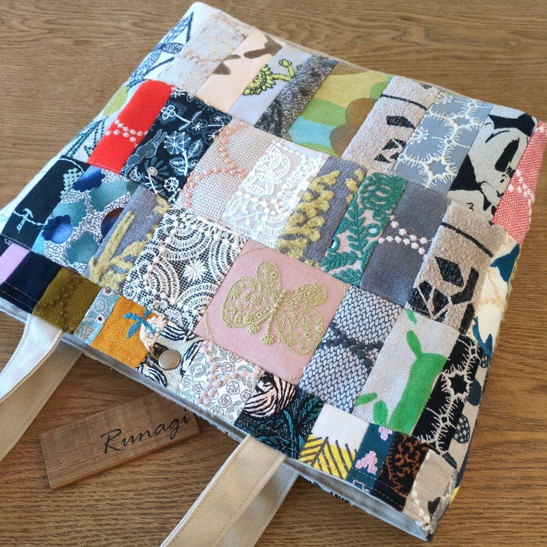 大きなパッチワークトートバッグ＊ミナペルホネン