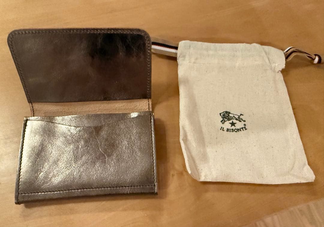 【新品未使用】イルビゾンテ 名刺入れ ブロンズ IL BISONTE