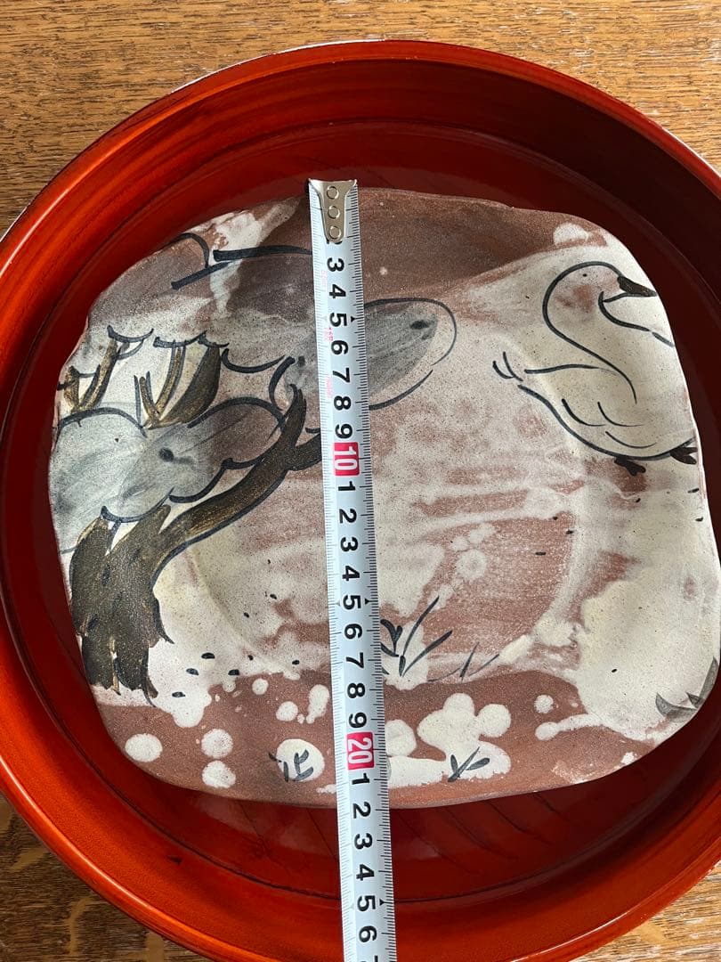 益子陶器市　作家　ムーニーともみさん　四角皿　一点物