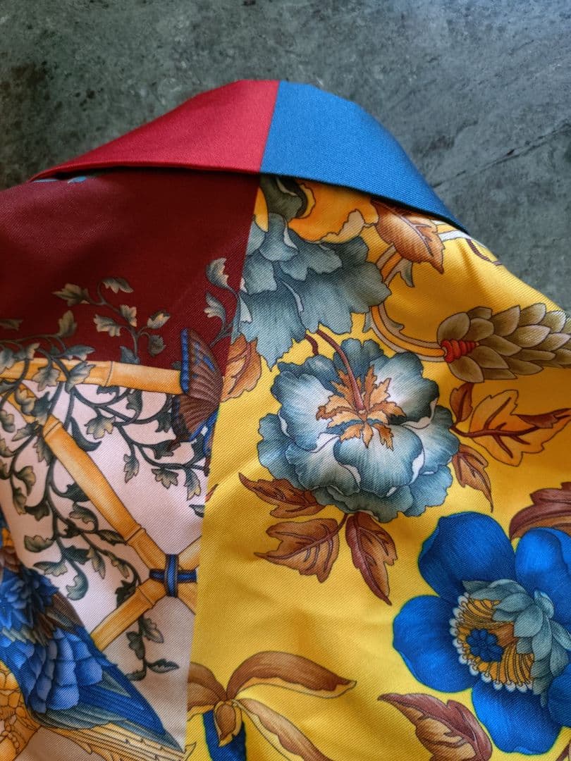 美品 Salvatore Ferragamo アシンメトリー シルク ブラウス