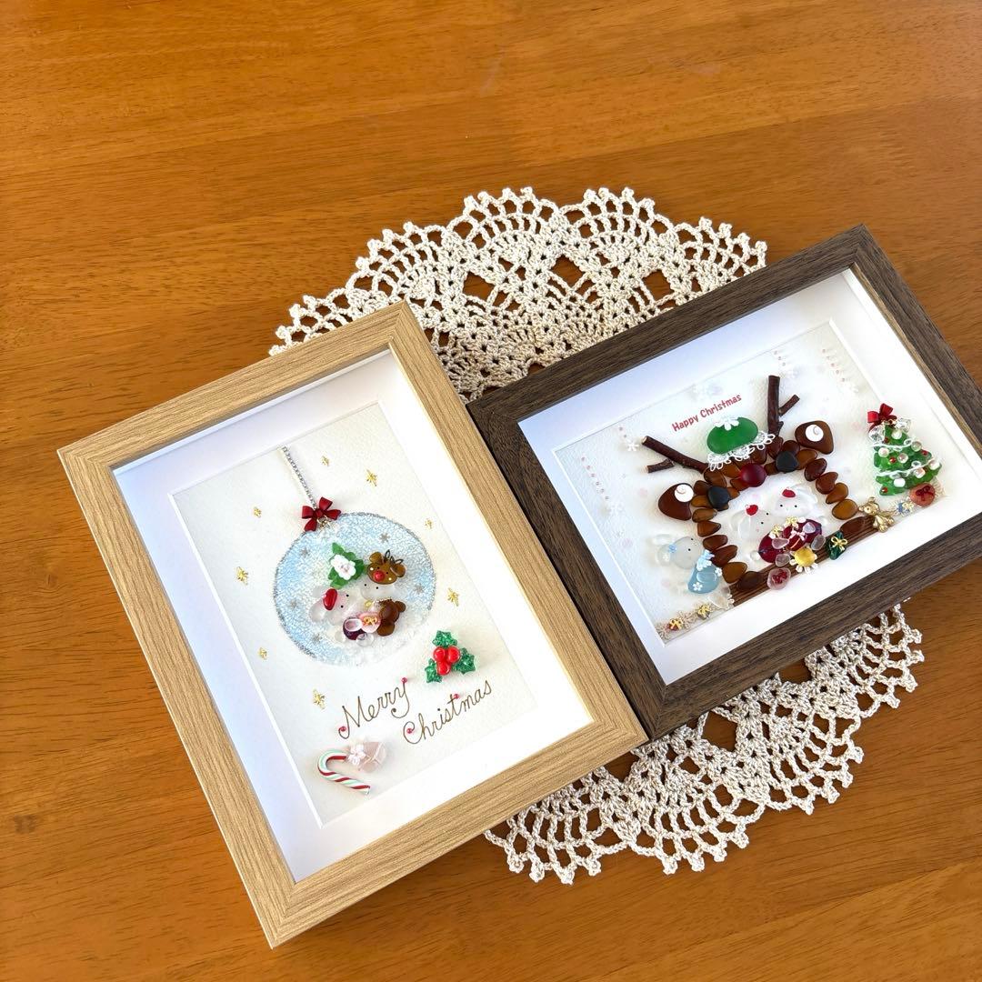 シーグラスアート❁クリスマスオーナメント❁