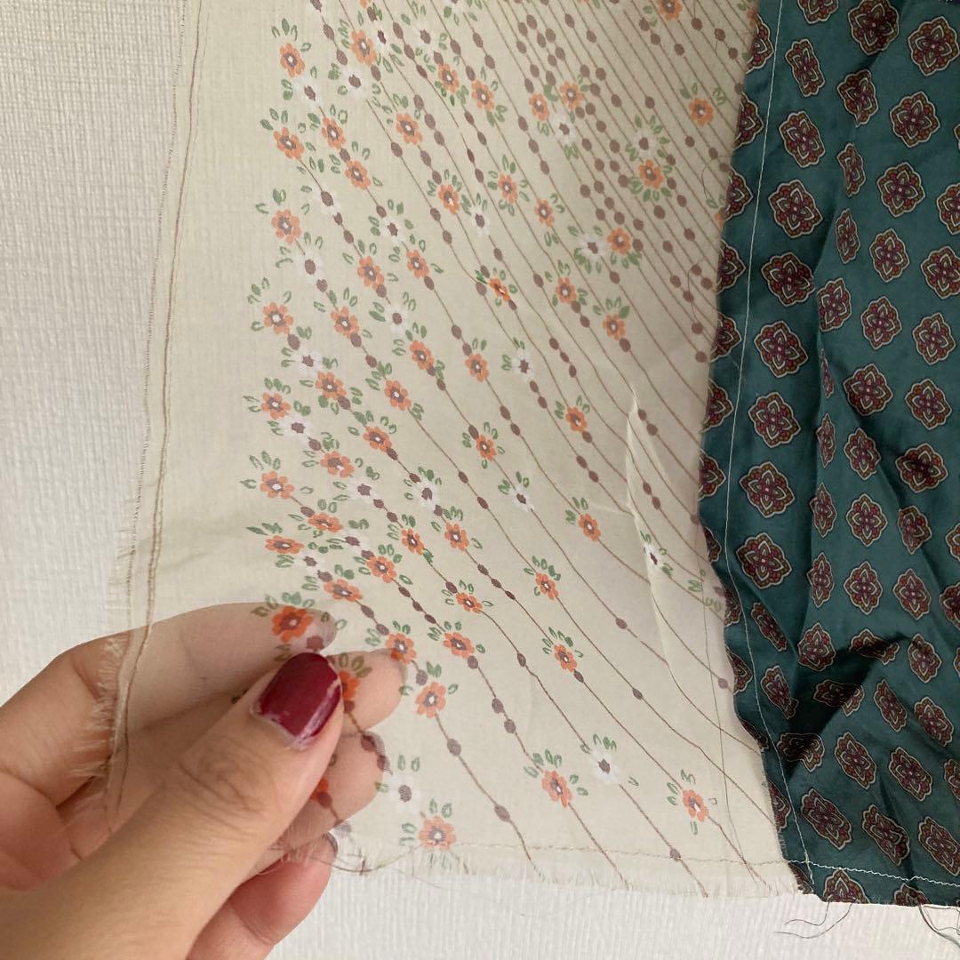 【新品未使用】malion vintage パッチワークスカーフ