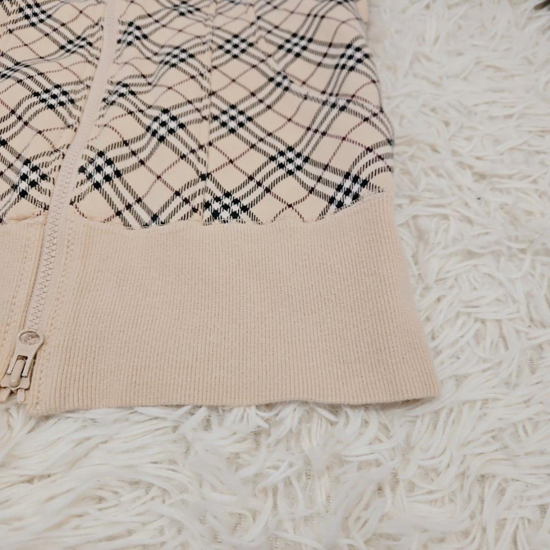 バーバリーブルーレーベル トラックジャケット M ノバチェック ホースロゴ　刺繍