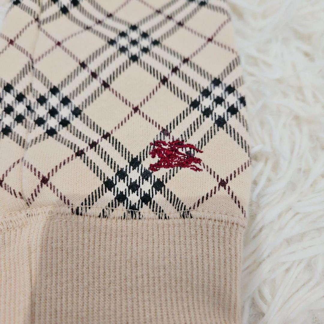 バーバリーブルーレーベル トラックジャケット M ノバチェック ホースロゴ　刺繍