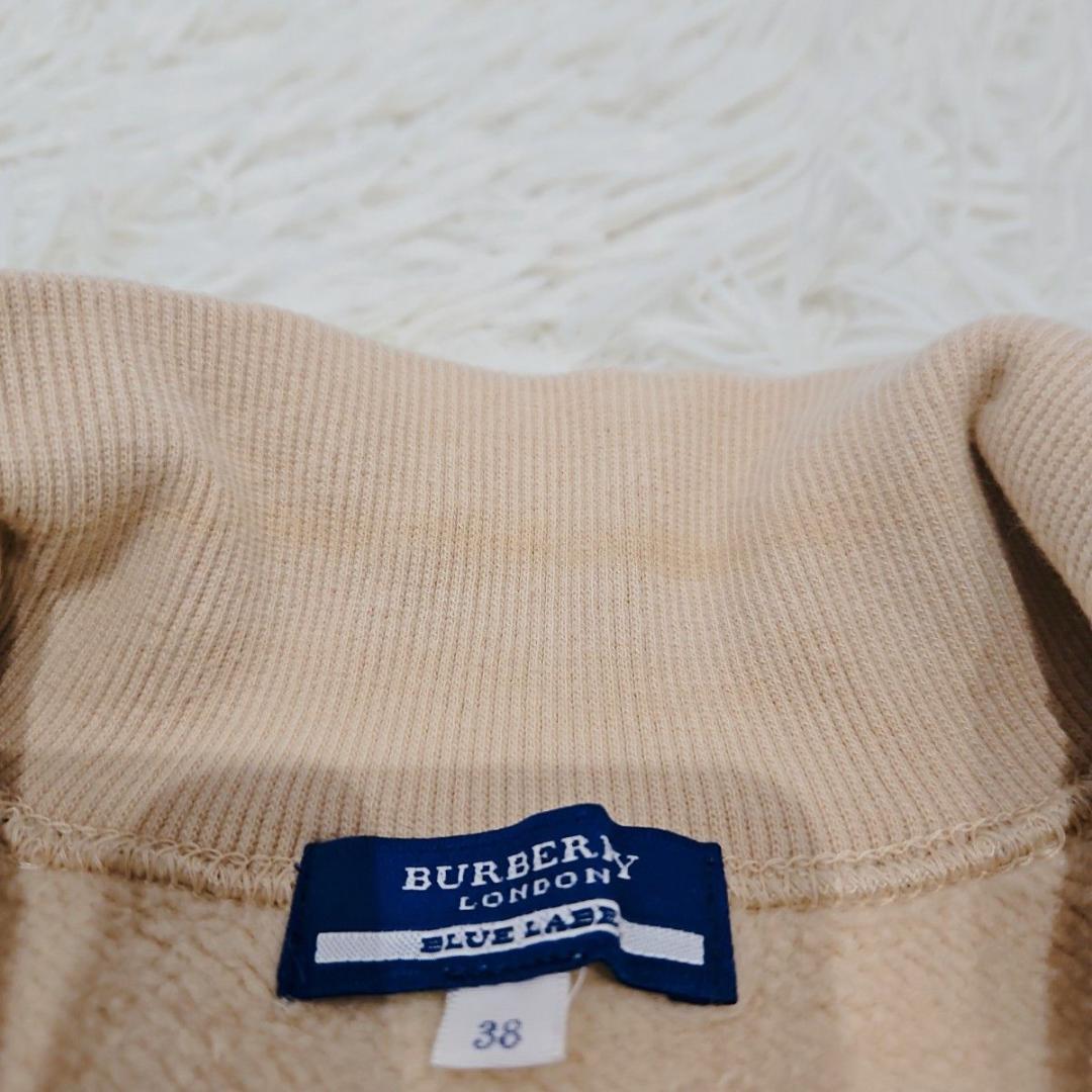 バーバリーブルーレーベル トラックジャケット M ノバチェック ホースロゴ　刺繍