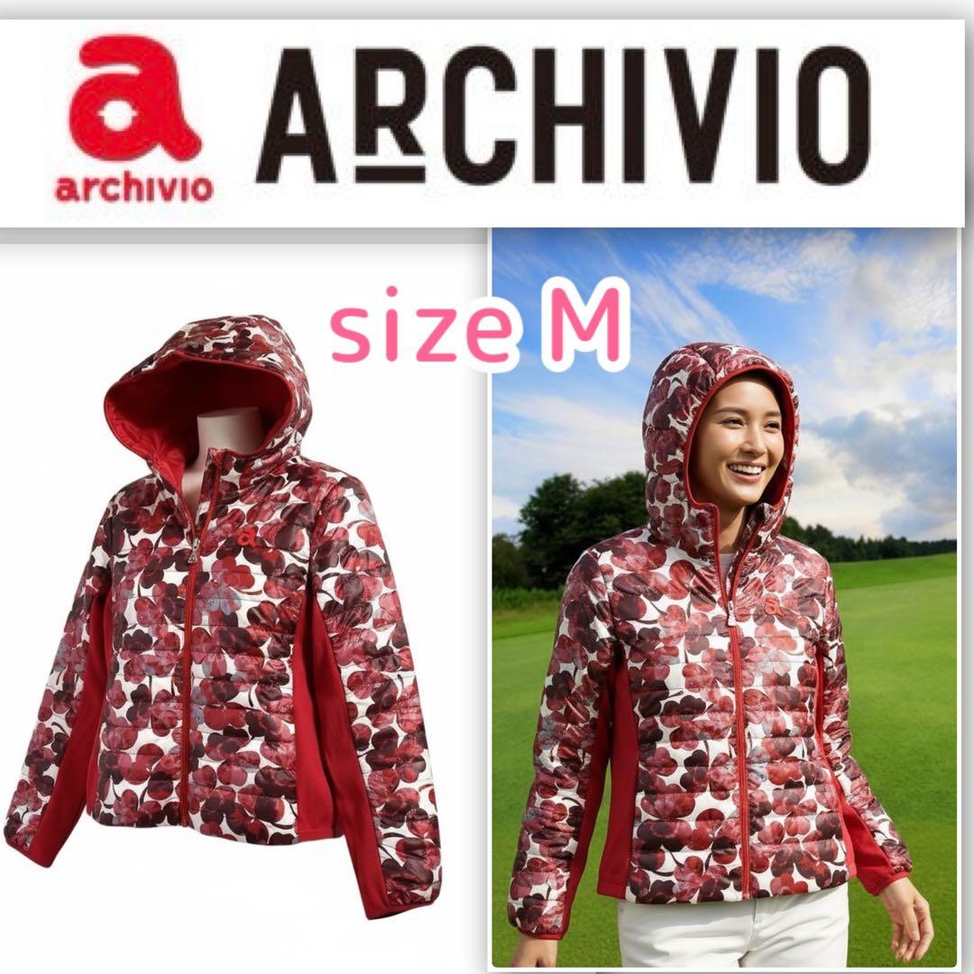 未使用 アルチビオ クローバー柄 中綿 ブルゾン 38 サイズ M ゴルフウェア